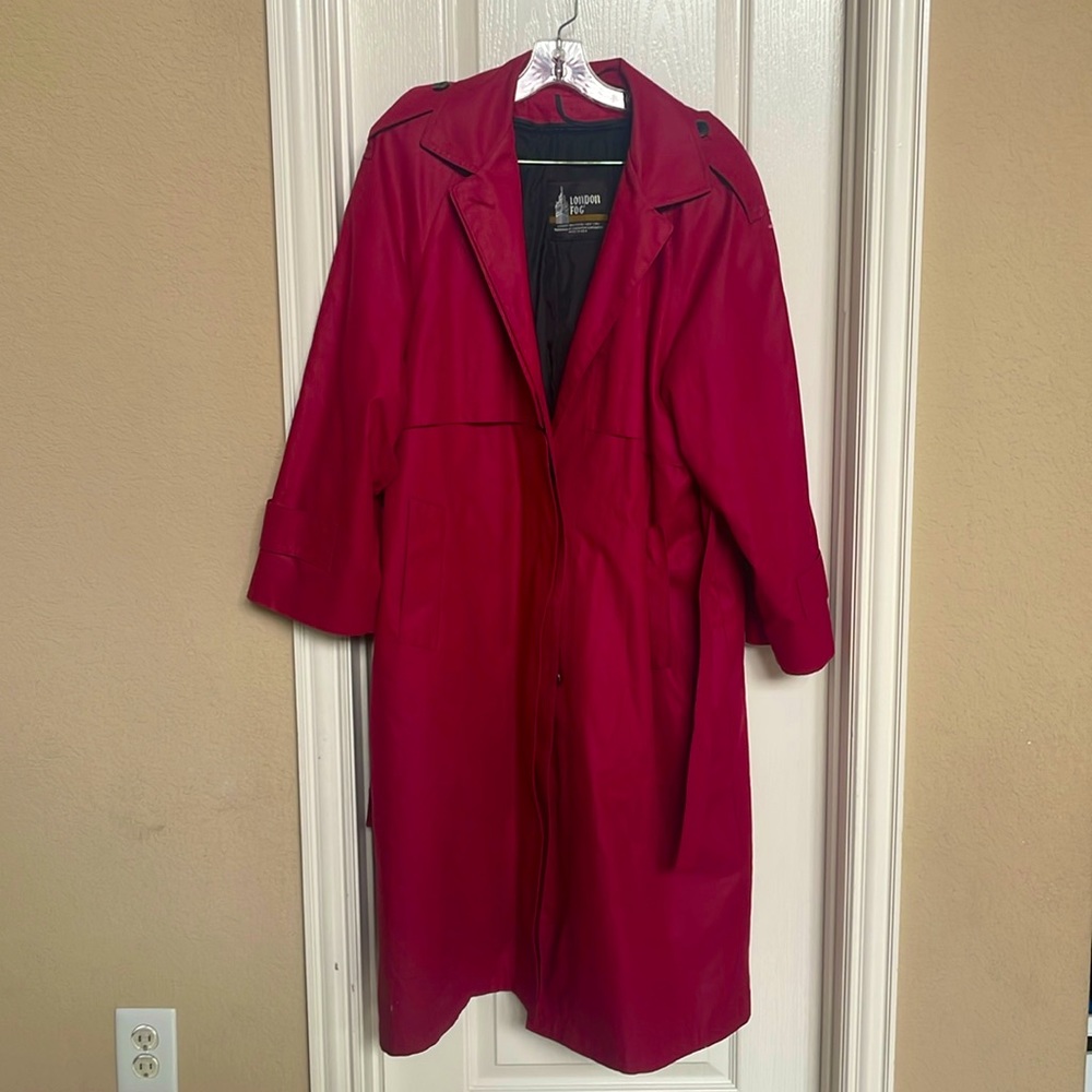London Fog Red Trench Coat
